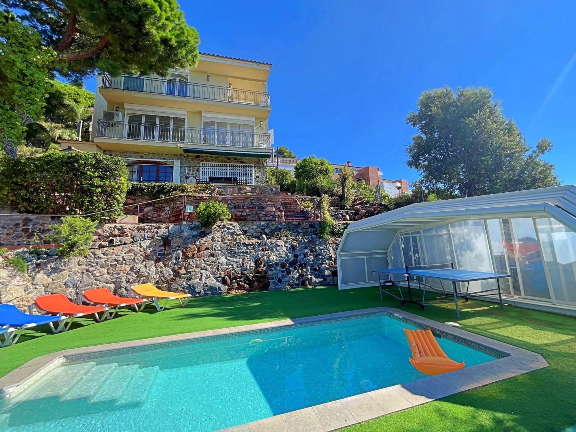 Villa Con Piscina Privada Climatizada 29ºc Santa Susanna Eksteriør billede